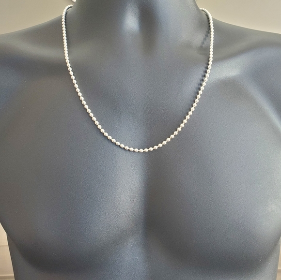 23 Silver Ball Chain Necklace - UNISEX